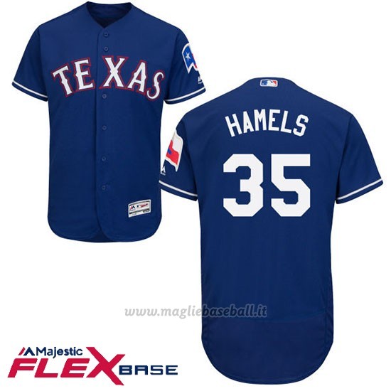 Maglia Baseball Uomo Texas Rangers Cole Hamels Autentico Collezione Flex Base